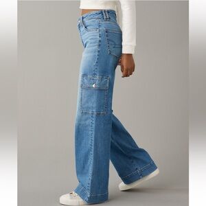 High Rise Wide Leg Cargo NWT